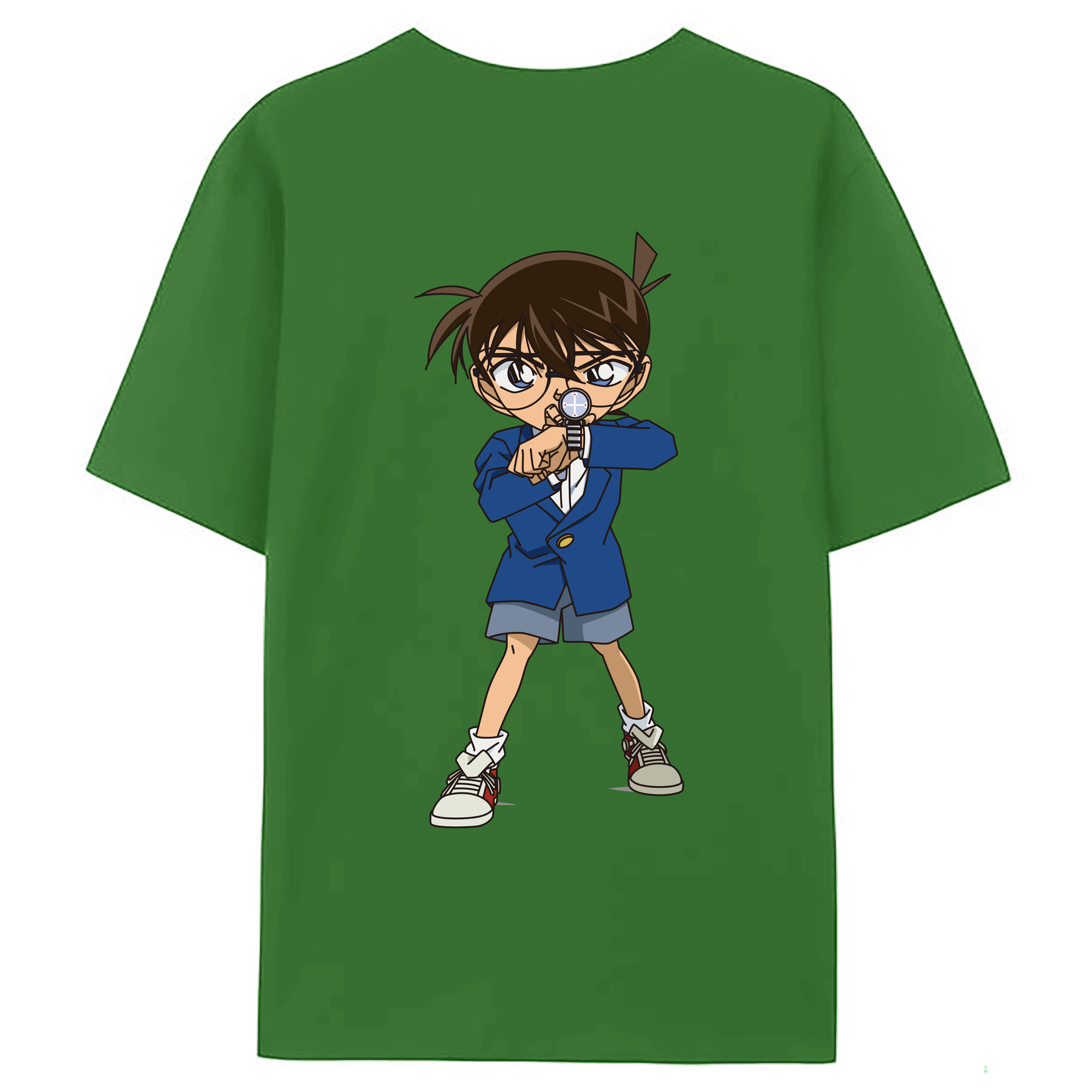 （画像用） 名探偵コナン 江戸川 コナン Detective Conan Conan Edogawa レディース半袖Tシャツ(バックプリント)